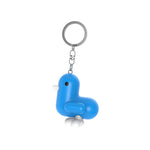 Silicone Duck Keyring | Bright Blue