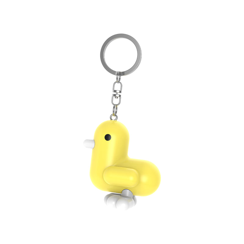 Silicone Duck Keyring | Fluorescent Lime Yellow