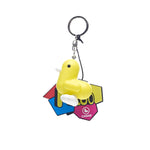 Silicone Duck Keyring | Fluorescent Lime Yellow