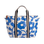 Blue Floral Coated Cotton Weekend Bag