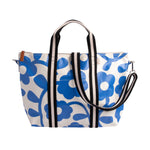 Blue Floral Coated Cotton Weekend Bag