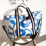 Blue Floral Coated Cotton Weekend Bag