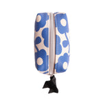 Blue Floral Mini Cube Cosmetic Bag