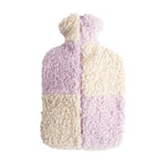 Borg Hot Water Bottle | Lilac/Cream Check