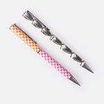 Boxed Ballpoint Pens | Checkerboard/Looped Hearts | Set of 2