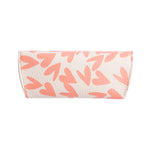 Coral Hearts Flap Glasses Case