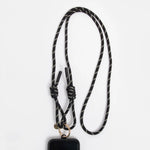 Corded Crossbody Phone Strap | Black/White