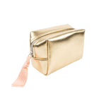 Mini Cube Cosmetic Bag | Gold