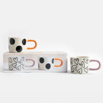 Mono Spot/Hearts Espresso Cups | Set of 2