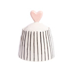 Mono Stripe Stoneware Pot