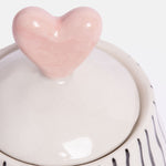 Mono Stripe Stoneware Pot