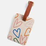 Multi Outline Hearts Luggage Tag