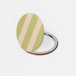 Round Stripe Pocket Mirror | Pink & Green