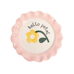 Scalloped 'Hello Petal' Flower Plate | Pink | 21cm