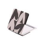 Square Checkmate Hearts Pocket Mirror | Monochrome