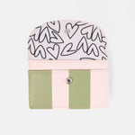 Stripe Card Holder & Coin Purse | Pink & Green