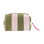 Stripe Cube Cosmetic Bag | Pink & Green