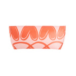 Vegan Leather Flap Glasses Case | Looped Hearts | Pink & Orange