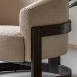 Cercola Curved Boucle Armchair | Cream