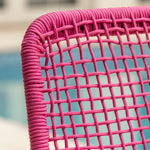 Outdoor Sassano Lounge Chair with Footstool | Pink