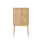 Milano Chevron 2 Door Cocktail Cabinet | Oak