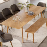 Milano Chevron Extending Dining Table | Oak