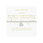 Christmas A Little 'Merry Christmas Lovely Daughter' Bracelet | Silver Plated