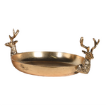 Decorative Stag Tray | Large | Brass