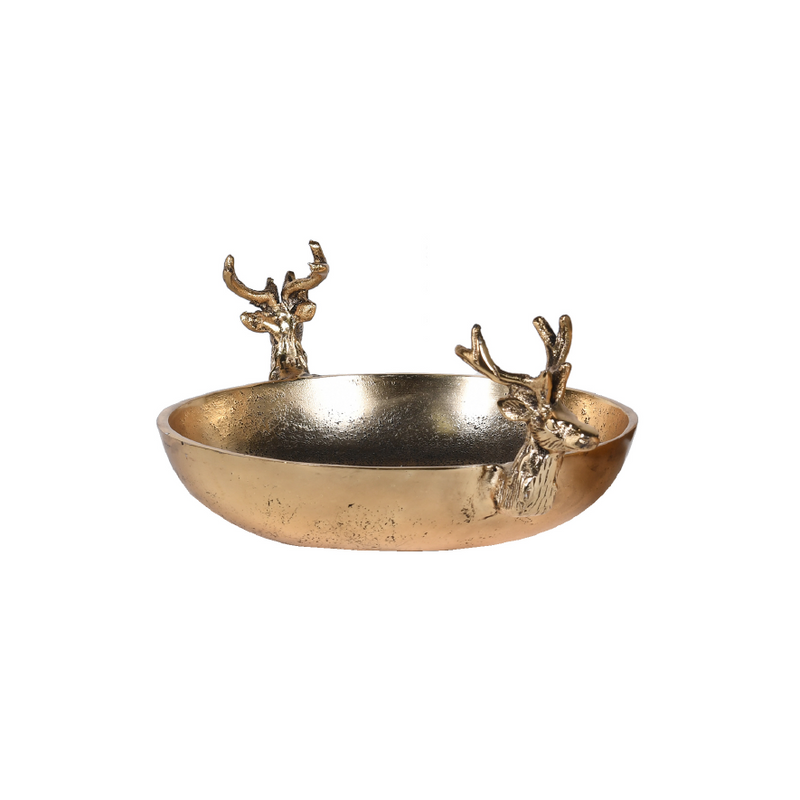 Decorative Stag Tray | Small | Brass