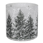 Snow Forest Glass Candle Holder | Large