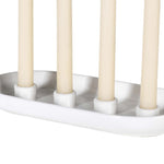 3-Taper Candle Holder | White Ceramic | 30cm