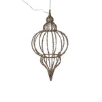 Hanging LED Finial Decoration | Gold