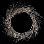 LED Spiral Wreath with Glitter Detail | Champagne | 80cm