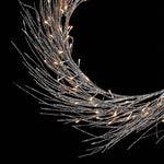 LED Spiral Wreath with Glitter Detail | Champagne | 80cm