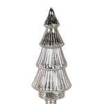 Rotating LED Christmas Tree Decoration | Silver | 31cm