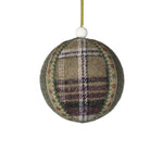 Verdant Plaid Christmas Tree Bauble | Green | 8cm