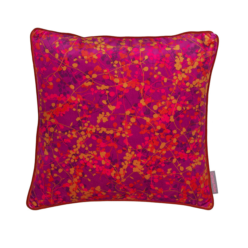 Maidenhair Vine Velvet Cushion | Sunset | 43x43cm