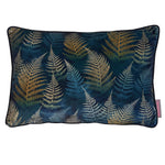 Woodland Fern Velvet Cushion | Ink Blue | 40x60cm