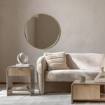 Colonna Fluted 1 Drawer Bedside Table | Mango Wood | Large