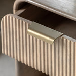 Colonna Fluted 1 Drawer Bedside Table | Mango Wood | Small