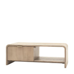 Colonna Fluted 1 Drawer Coffee Table | Mango Wood