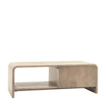 Colonna Fluted 1 Drawer Coffee Table | Mango Wood