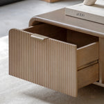 Colonna Fluted 1 Drawer Coffee Table | Mango Wood