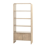 Colonna Fluted Open Display Unit | Mango Wood