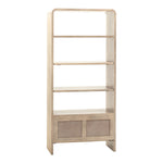 Colonna Fluted Open Display Unit | Mango Wood