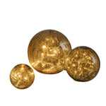 Crackle Globe Lights | Smoke | Set of 3
