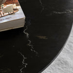 Amalfi Round Marble Coffee Table | Black