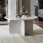 Amalfi Round Marble Coffee Table | White