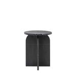 Amalfi Round Marble Side Table | Black