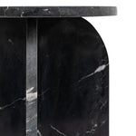 Amalfi Round Marble Side Table | Black